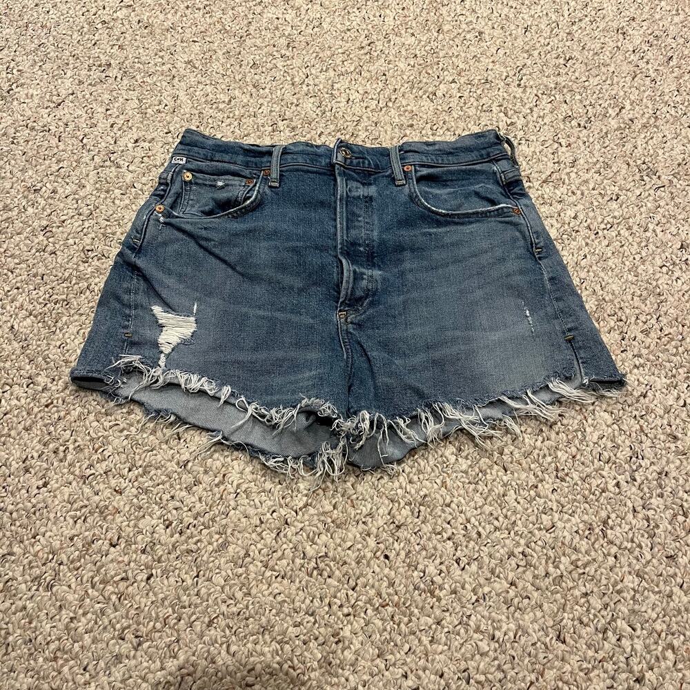 Citizens of Humanity Marlow Jean Shorts 29 Button Fly Denim Festival Casual